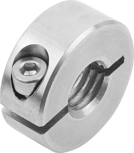 KLEMMRING, INNENGEWINDE M06, D2=16, B=9, EDELSTAHL 1.4305