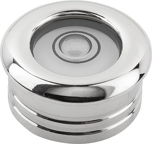 DOSENLIBELLE MIT BÖRDELRANDFASSUNG D1=18 H=10 MESSING, STRAHLENVERNETZT, D=20, E30' EMPFINDLICHKEIT