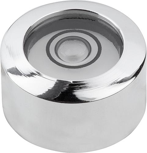 DOSENLIBELLE ZYLINDRISCH, FORM:B MIT GEWINDEZAPFEN D4=M04, D1=14, H=7,5, EMPFINDLICHKEIT 30',