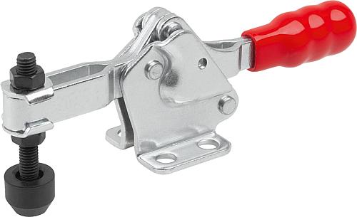 SCHNELLSPANNER, FUß WAAGRECHT, STANDARD, F2=1000, VERSTELLB. ANDRUCKSPINDEL M05X40, STAHL VERZINKT,