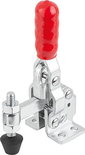 SCHNELLSPANNER VERTIKAL MINI, FUß WAAGRECHT F1=800, FESTE ANDRUCKSPINDEL M06X44, STAHL VERZINKT,