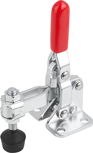 SCHNELLSPANNER VERTIKAL STANDARD, FUß WAAGRECHT F2=1000, VERSTELLB. ANDRUCKSPINDEL M05X37, STAHL