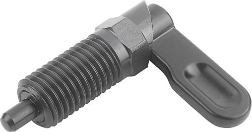 SPERRRIEGEL MIT ANSCHLAG, LINKS, D=10, M16, FORM:C GRIFF PULVERB., O. MUTTER, STAHL