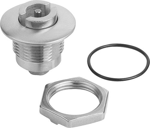 DREHRIEGEL KLEINE AUSFÜHRUNG, MIT DOPPELBART 3MM, D=32, H=18, EDELSTAHL A4 1.4404, KOMP:EDELSTAHL