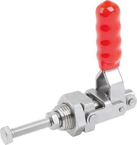 SCHUBSTANGENSPANNER STANDARD, OHNE KONSOLE, F2=1000, EDELSTAHL BLANK, KOMP:KUNSTSTOFF ROT