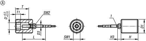 POSITIONIERBUCHSE MIT ZUSTANDSSENSOR, PNP SCHLIEßER, D=10, M16X1,5, FORM:A GEWINDE DURCHGEHEND, – Bild 2
