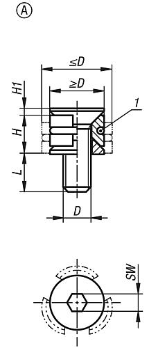 ZENTRIERSPANNER RUND, FORM:A, M04X12, H=5,5, STAHL, KOMP:STAHL – Bild 2