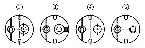 AUFNAHME EXZENTRISCH D=18 H=15,8 EDELSTAHL, MIT ZENTRIERBOHRUNG, SW=2,5 – Bild 3