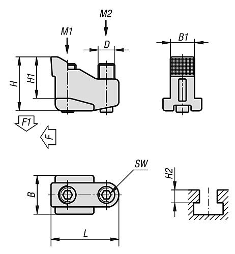 T-NUTENSPANNER D=M12 EDELSTAHL, GEHÄRTET, KOMP:EDELSTAHL, BN=18 – Bild 2