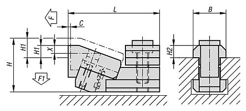 FLACHSPANNER FÜR T-NUT 18X31 BN=12 STAHL, GEHÄRTET UND BRÜNIERT – Bild 2
