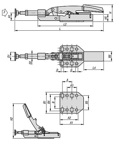 SCHNELLSPANNER VARIABEL STAHL, MIT SCHUBSTANGE – Bild 2