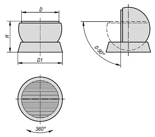 MAGNETSPANNKUGEL D=80 ALUMINIUM, SILBER, KOMP:NEODYM – Bild 2