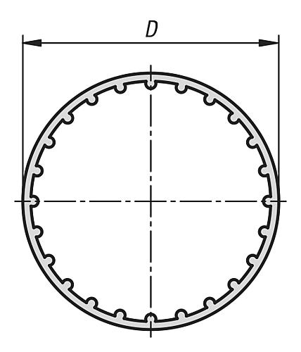 ALUMINIUMPROFIL TYP I L=1000, RUND, D=50 – Bild 2
