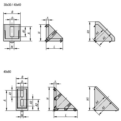 WINKEL 39X40X39 ZINK, TYP I, BN=8 – Bild 2