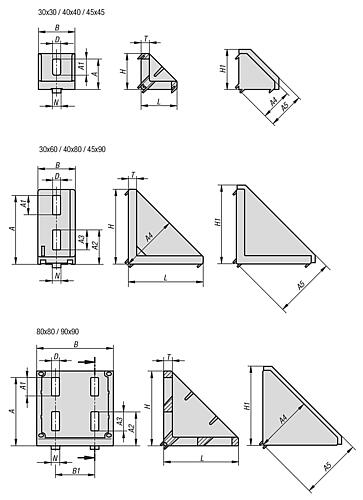 WINKEL 76X74X76 ALUMINIUM, TYP B, BN=10 – Bild 2