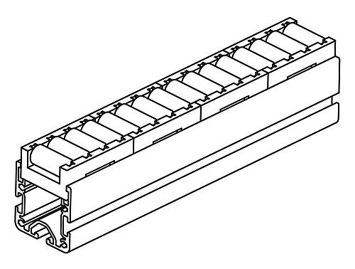 ROLLENELEMENT F.ROLLENSCHIENEN KOMPAKT, KUNSTSTOFF ROT, R1=9, F=100 – Bild 3