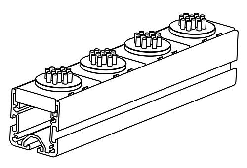 BÜRSTENELEMENT F.ROLLENSCHIENEN, KUNSTSTOFF SCHWARZ, F=100 – Bild 3