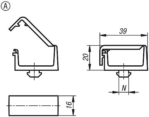 KABELHALTER MIT HAMMER, FORM:A POLYAMID, SCHWARZ, TYP B – Bild 2