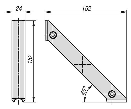 WINKELSTREBE Ø30, TYP I, P=Ø30 ALUMINIUM – Bild 2