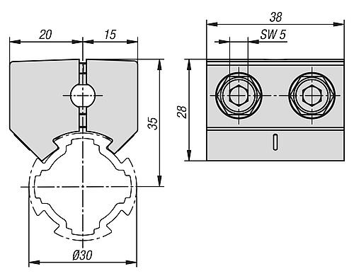MULTIBLOCK, TYP I, P=Ø30 ALUMINIUM – Bild 2