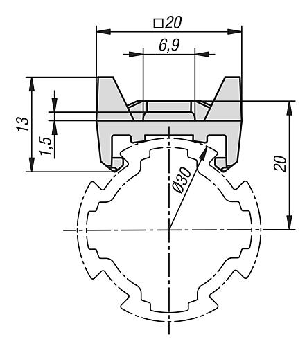 KABELBINDERBLOCK TYP I, P=Ø30 KUNSTSTOFF, SCHWARZ – Bild 2