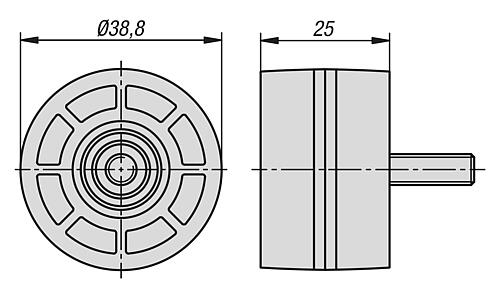 ROLLE MIT KUGELLAGER, P=Ø30 KUNSTSTOFF, SCHWARZ – Bild 2
