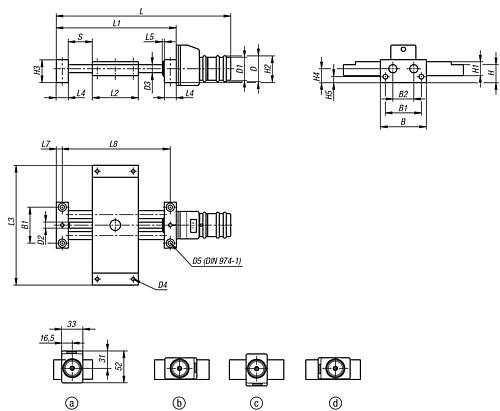KREUZTISCH LANGE AUSFÜHRUNG, M.ELEKTR.POSITIONSANZEIGER 179X46X18, S=48, FORM:C, ALUMINIUM, UN3091 – Bild 2