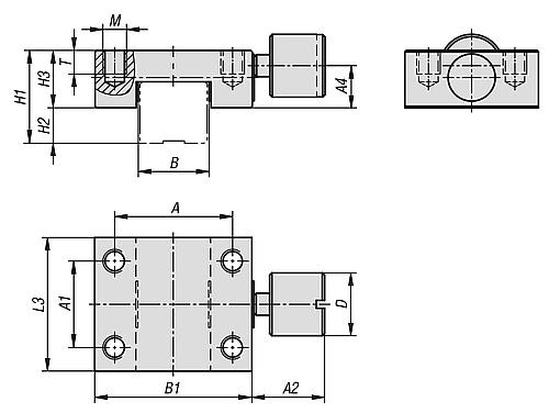KLEMMELEMENT F.MINIATUR-PROFILFÜHRUNGS. GR.9 B=9 F1=100, EDELSTAHL – Bild 2