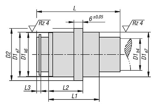 KUGELFÜHRUNG D=30, L=75, EINSATZSTAHL 1.7139, KOMP:MESSING – Bild 2