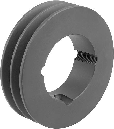 KEILRIEMENSCHEIBE TYP SPA/13/A, F.TAPER SPANNBUCHSE 2517, D=355, N=2, FORM:G, GRAUGUSS
