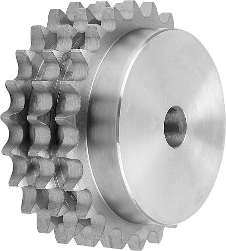 KETTENRAD 3-FACH, 3/8X7/32, N=35 STAHL, VORGEBOHRT, ISO=06B-3