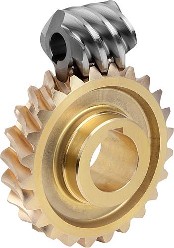 SCHNECKENRAD, RECHTSGÄNGIG, U=48:1, A=63, D2=96,22, MESSING – Bild 3