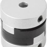 KREUZSCHIEBERKUPPLUNG KLEMMUNG MIT GEWINDESTIFT GR.20 L=20 ALUMINIUM, MINI, KOMP:POLYACETAL, D4=20,