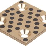 GLEITPLATTE WARTUNGSFREI, FORM:C, B=75, L=75, BRONZE, KOMP:GRAPHIT