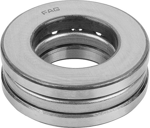 AXIAL-RILLENKUGELLAGER FAG, EINSEITIG WIRKEND MIT KÄFIG, 51207, D=35, D1=62, WÄLZLAGERSTAHL,