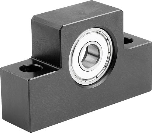 LOSLAGEREINHEIT TYP EF, BLOCKAUSFÜHRUNG GR.20, D1=20, FORM:B, STAHL SCHWARZ BRÜNIERT