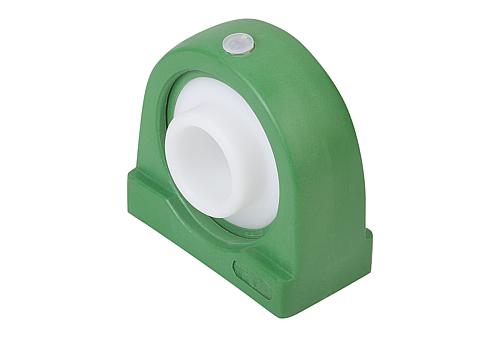 GEHÄUSELAGEREINHEIT STEHLAGER, D=35 KUNSTSTOFF, GRÜN, KOMP:POM