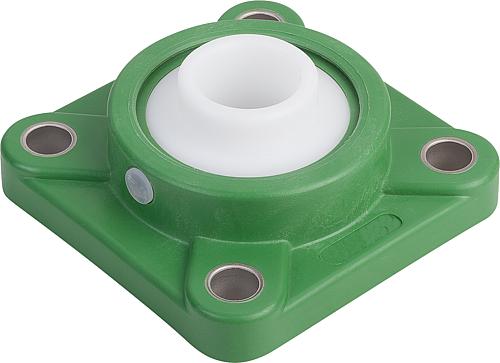 GEHÄUSELAGEREINHEIT FLANSCHLAGER, D=12 KUNSTSTOFF, GRÜN, KOMP:POM