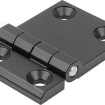 SCHARNIER FORM:A 90X60, BEFESTIGUNGSBOHRUNGEN, ZINK SCHWARZ, KOMP:EDELSTAHL