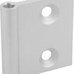 SCHARNIERHÄLFTE FÜR ALUMINIUMPROFILE 28X50, ALUMINIUM ELOXIERT, A1=17,5