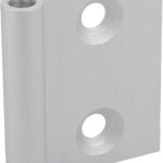 SCHARNIERHÄLFTE FÜR ALUMINIUMPROFILE 23,4X50, ALUMINIUM ELOXIERT, A1=12,9