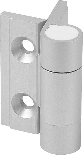 FEDERSCHARNIER FEDER ÖFFNEND A=35, B=30, ALUMINIUM FARBLOS ELOXIERT