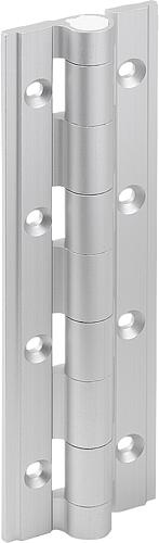 SCHARNIER OHNE FEDER A=35, B=120, ALUMINIUM FARBLOS ELOXIERT