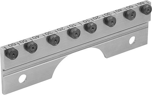 SPANNBACKEN, MIT PINS, B=90, H=35, n=6, WERKZEUGSTAHL