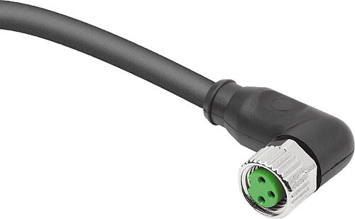 STECKVERBINDER MIT SCHRAUBANSCHLUSS, FORM:B BUCHSE ABGEWINKELT 3-POLIG , P=2000, N=3X0,25 MM²,