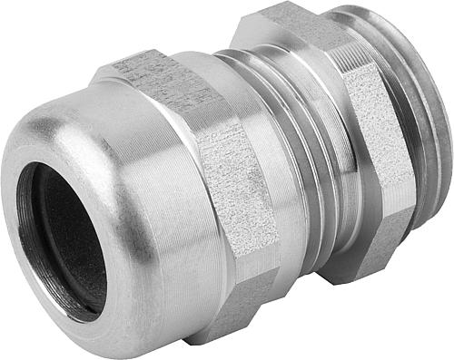 KABELVERSCHRAUBUNG MIT STANDARD GEWINDELÄNGE, D=M40X1,5, D1=19-27, L=8, EDELSTAHL