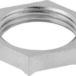 SECHSKANTMUTTER EMV, MIT SCHNEIDKANTEN, D=M16X1,5, SW1=19, MESSING VERNICKELT