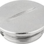 VERSCHLUSSSCHRAUBE RUND, MIT DICHTUNG, D=M16X1,5, L=6, MESSING VERNICKELT