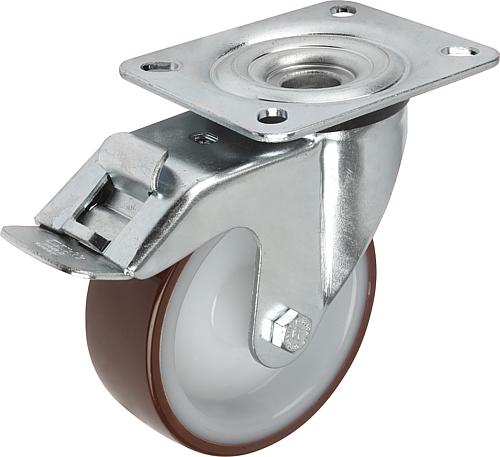 BOCKROLLE OHNE FESTSTELLSYSTEM POLYURETHAN, KOMP:STAHL, D=150, B=45 – Bild 2