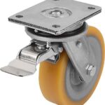 LENKROLLE MIT FESTSTELLSYS STOP-TOP POLYURETHAN, KOMP:STAHL, D=200, B=50
